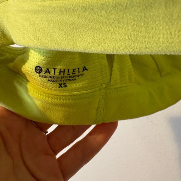 Athleta Women's Bright Yellow XS Sports Bra Triangle Top EUC Athletic Workout - Picture 3 of 5